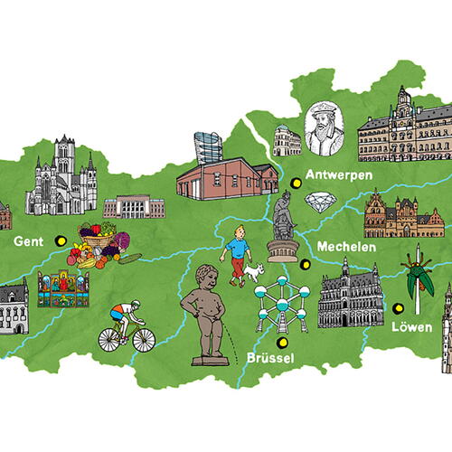 MAP OF FLANDERS