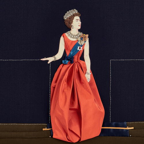 QUEEN ELIZABETH - HAND STICHED